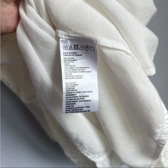 Maeve Anthropologie Dress Sz S Anastasia Cream Lace Ruffled Smock Whimsical READ - Picture 6 of 16